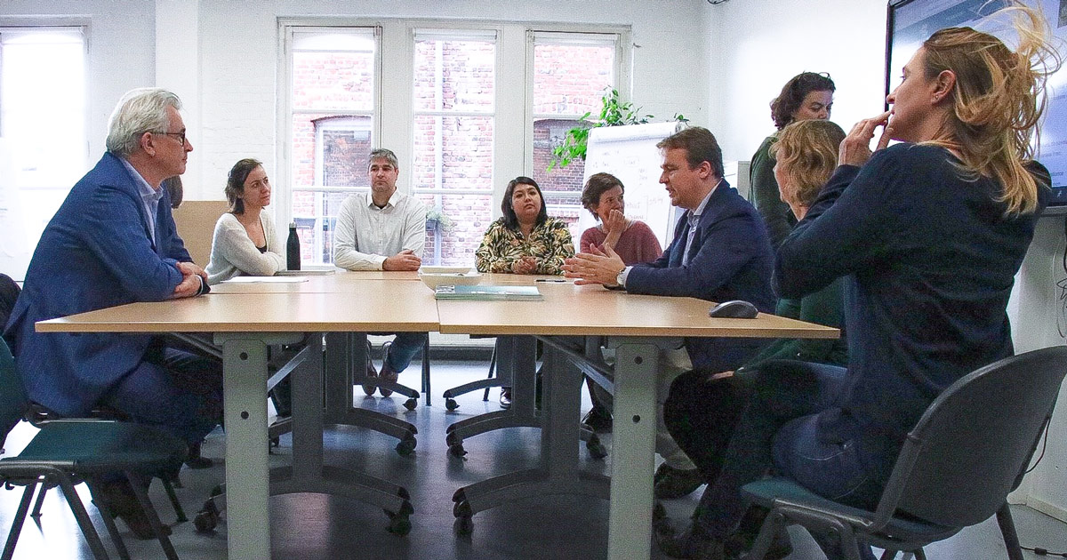 Bernard Clerfayt, Ministre de l'Emploi et de la Formation en visite chez jobyourself